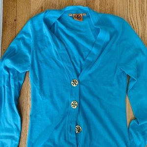 Tory Burch turquoise cardigan